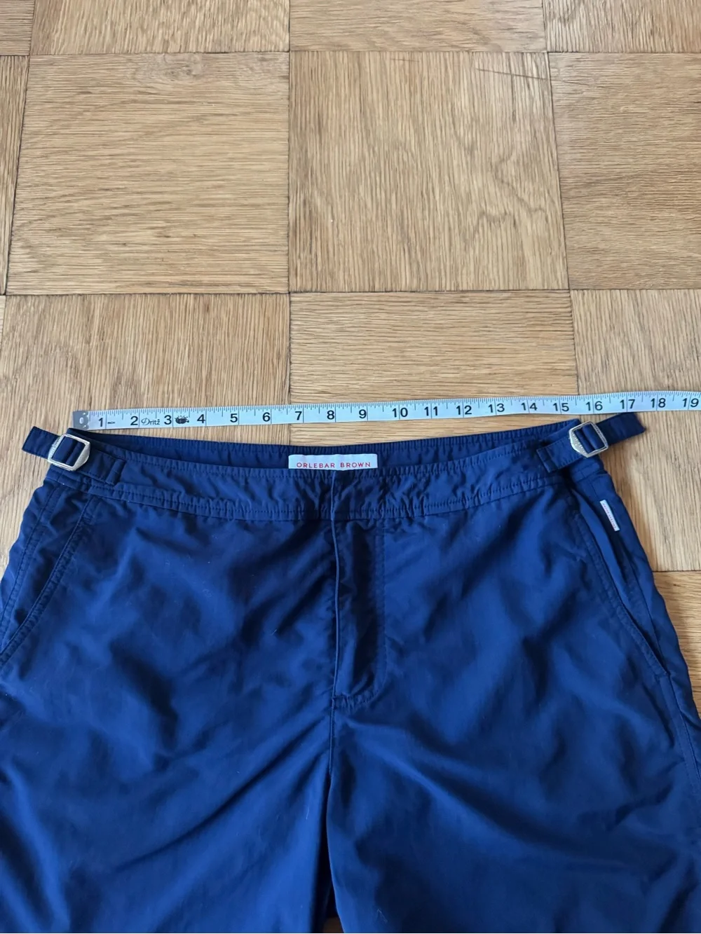 Orlebar Brown OB Classic Dane II Swim Trunks Shorts Lined Dark Blue Zip 32